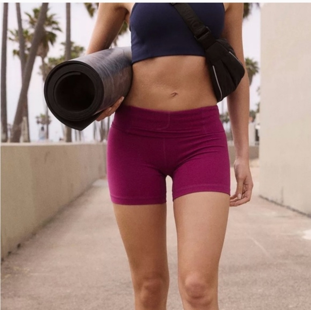 Free People Movement Never Better 5" Bike Shorts. NWT. Deep mulberry